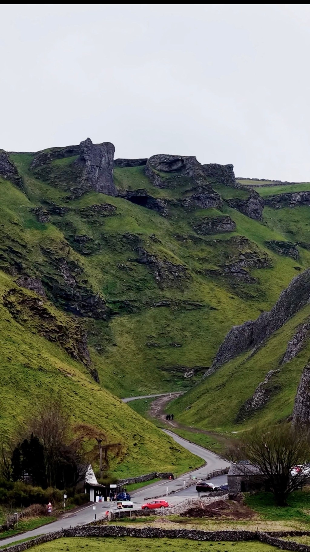 Drone flight around Winnat’s Pass, near Castleton in the Peak&nbsp;District